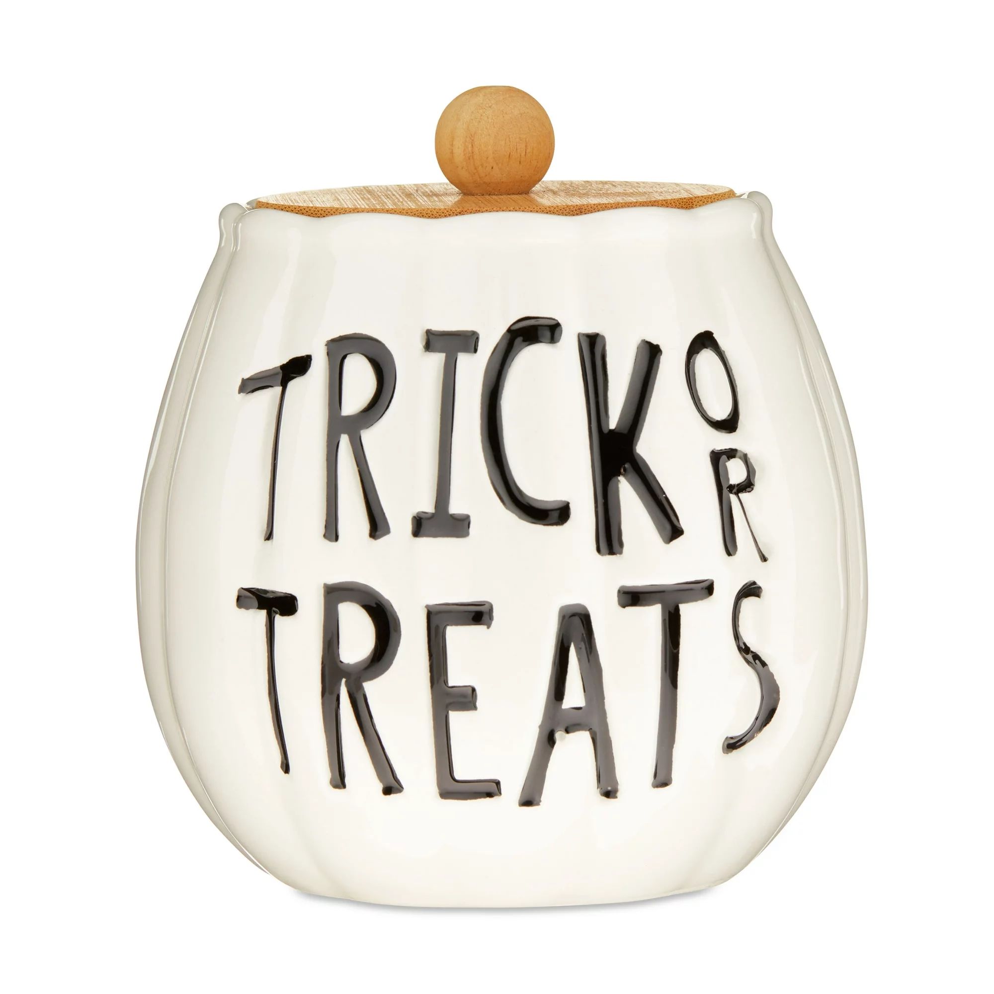 Halloween White Ceramic Trick or Treats Decorative Canister, 4.75", by Way to Celebrate | Walmart (US)