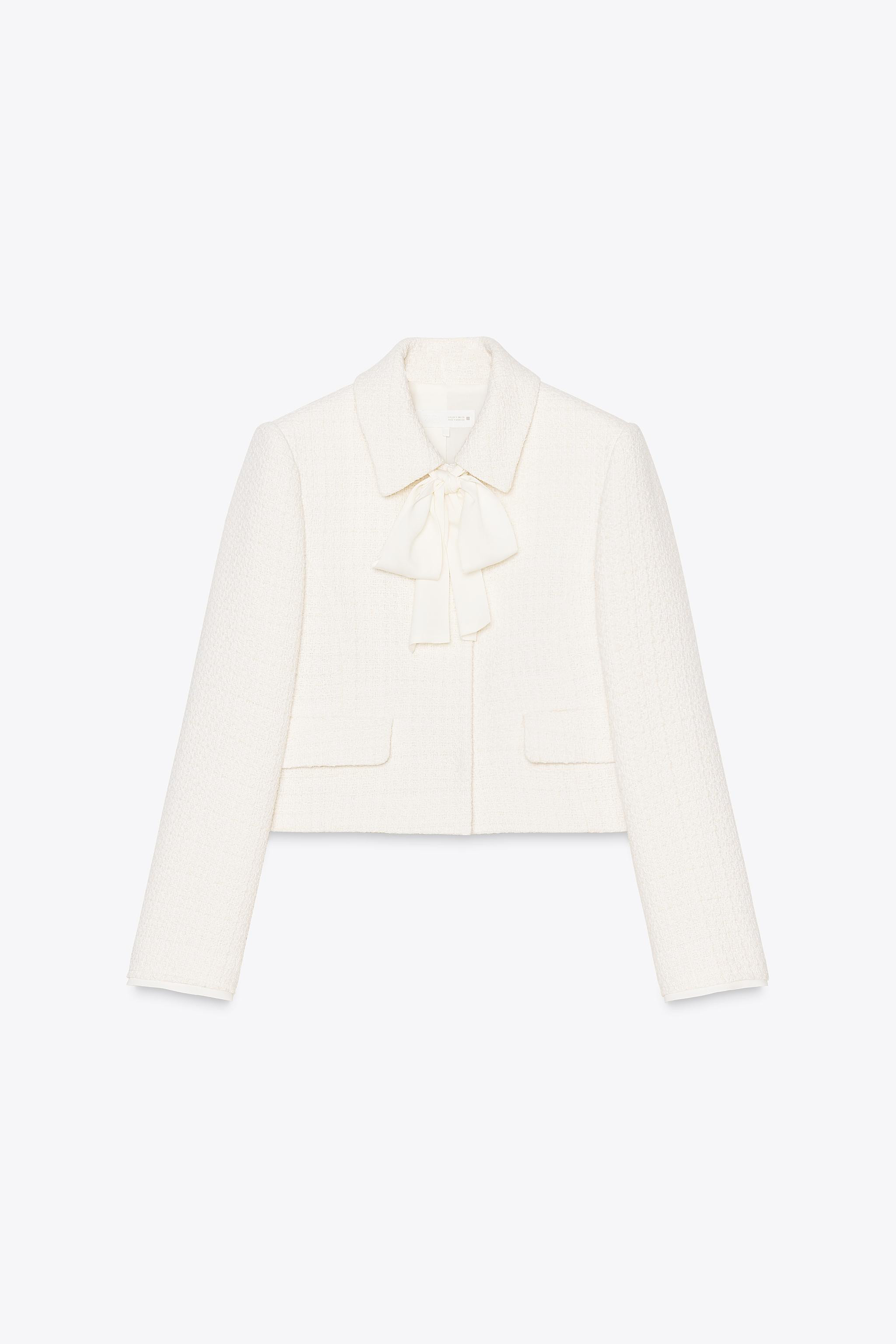 TEXTURED BOW BLAZER | Zara UK