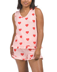 Jade Ruffled Tank And Shorts Pajama Set | Clothing | Marshalls | Marshalls