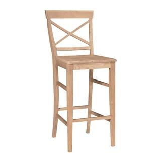 International Concepts 29 in. Unfinished Wood Bar Stool S-6133 | The Home Depot