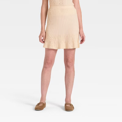 Women's Pointelle Mini Sweater Skirt - Universal Thread™ | Target