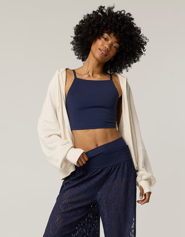 OFFLINE By Aerie Real Me Apron Longline Sports Bra | Aerie