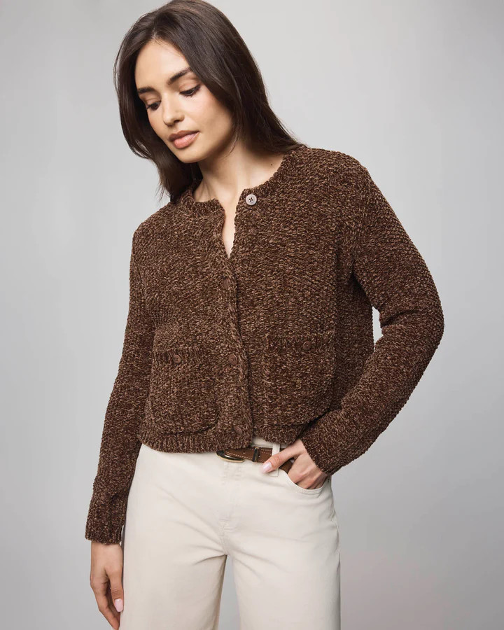 Andrea Chenille Crop Cardigan | Splendid