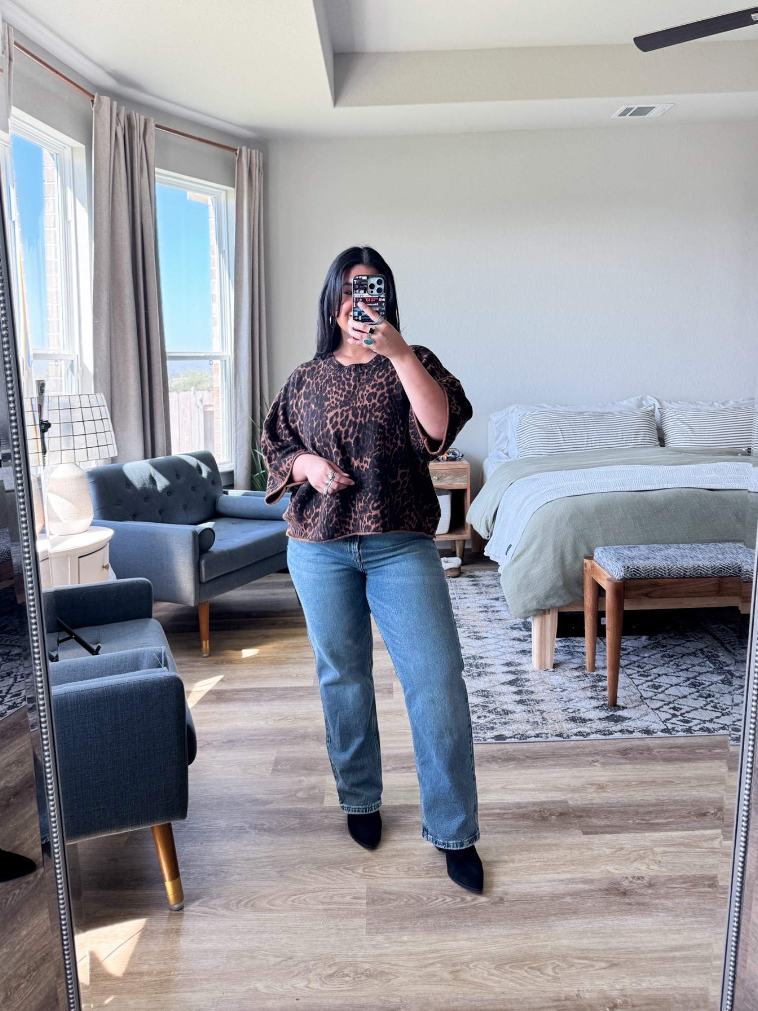 I’m 5’1” size 12, large // SWEATER: sized up to an (misses) XL for a slouchier fit. So soft!! // JEANS: 12 short // discount code: KRIS20

#LTKMidsize #LTKPetite #LTKOver40