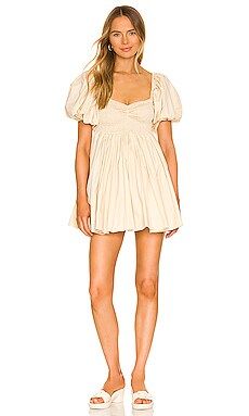 SWF Puff Sleeve Babydoll Dress in Fawn from Revolve.com | Revolve Clothing (Global)