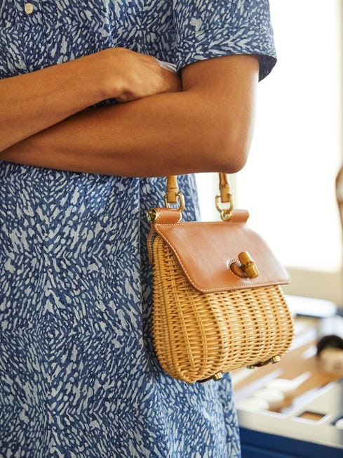 Shirin Mini Wicker Top Handle | J.McLaughlin