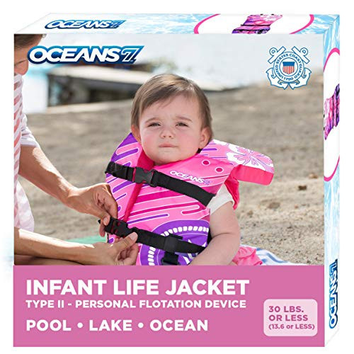 Oceans 7 US Coast Guard Approved, Infant-Child-Youth Life Jacket Vest – Sizes for 8-90 Lbs. – Type III Vest, PFD, Personal Flotation Device | Amazon (US)