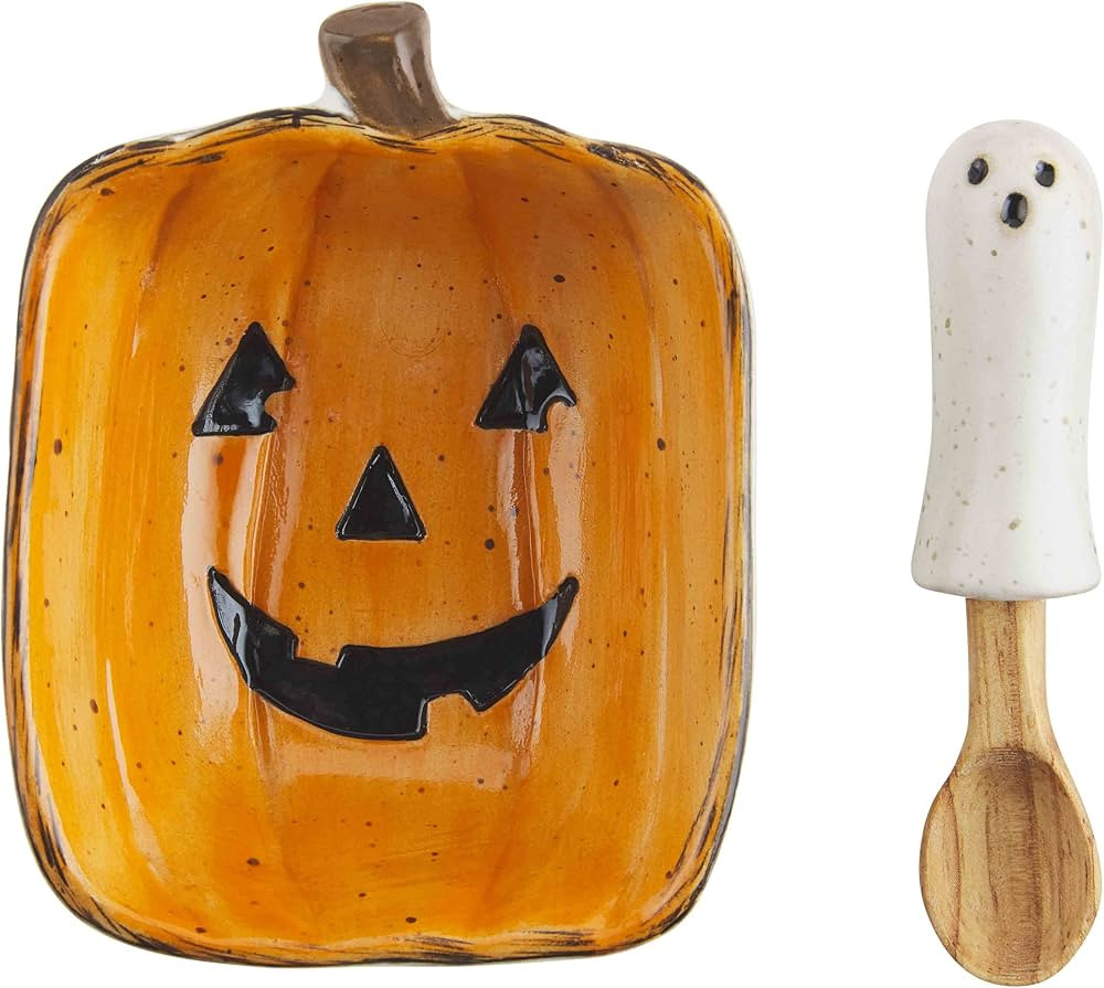 Mud Pie Shaped Candy Bowl Set, 4.75" x 3.8", Pumpkin | Amazon (US)
