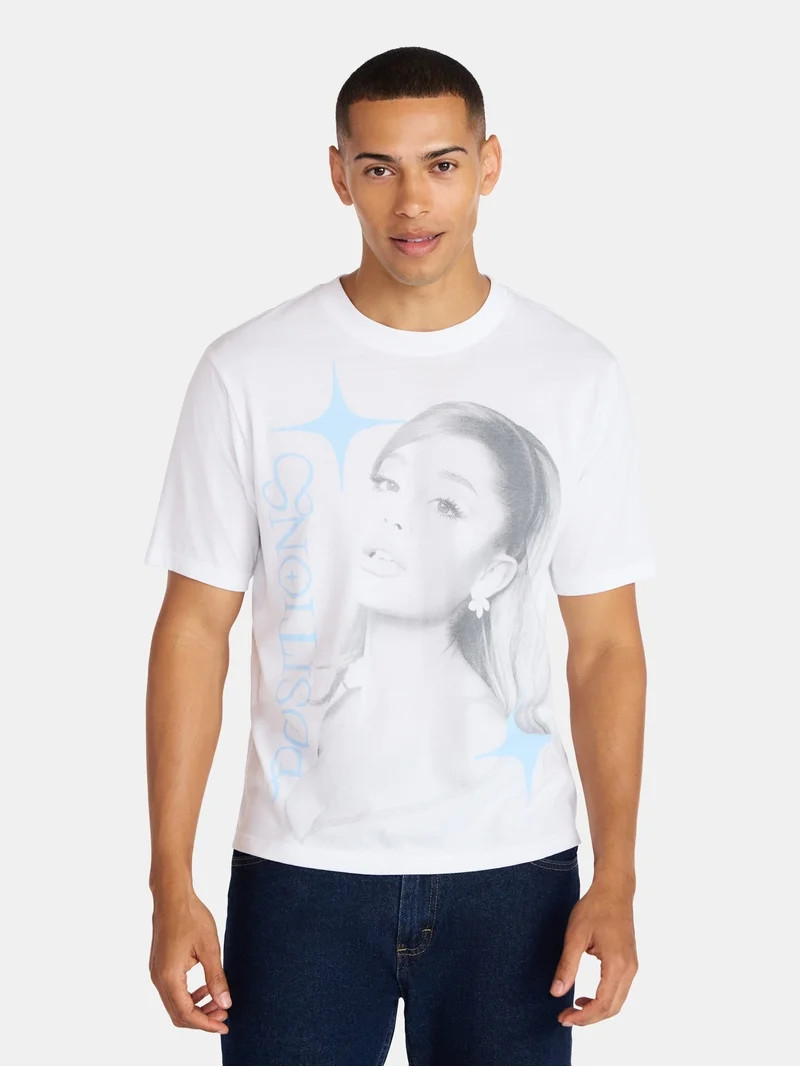 Ariana Grande Men's & Big Men's Oversized Graphic Tee Shirt, Sizes XS-3XL | Walmart (US)