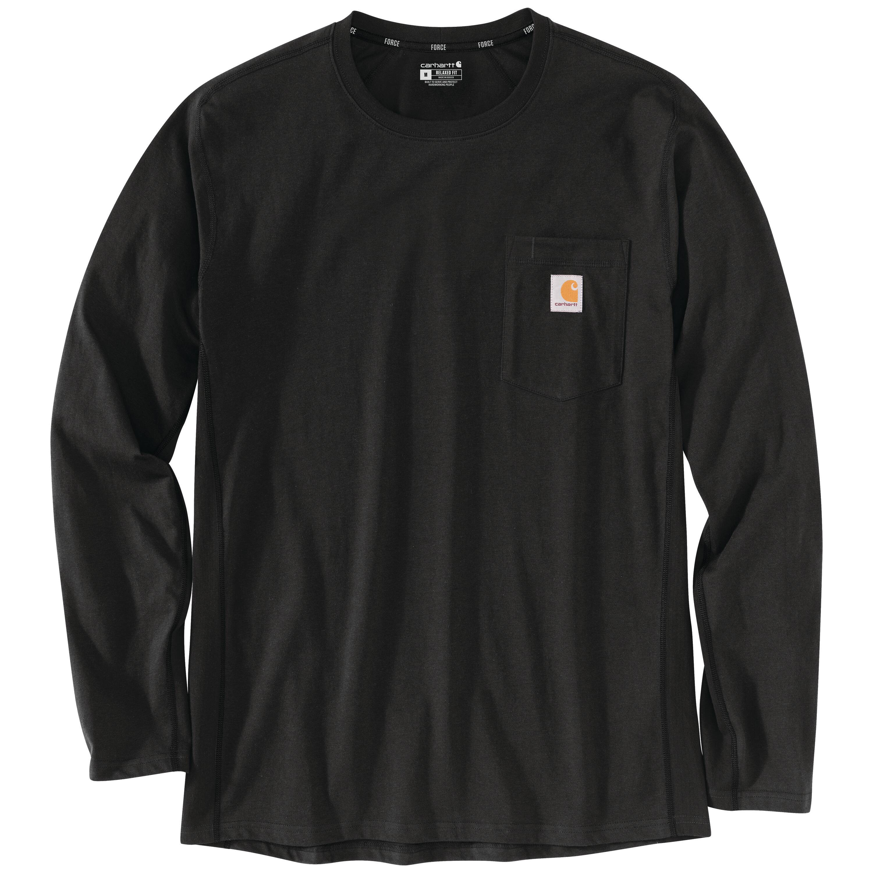 Carhartt Men's Black Jersey Long Sleeve T-shirt (Large) Polyester | 106656-N04LREG | Lowe's