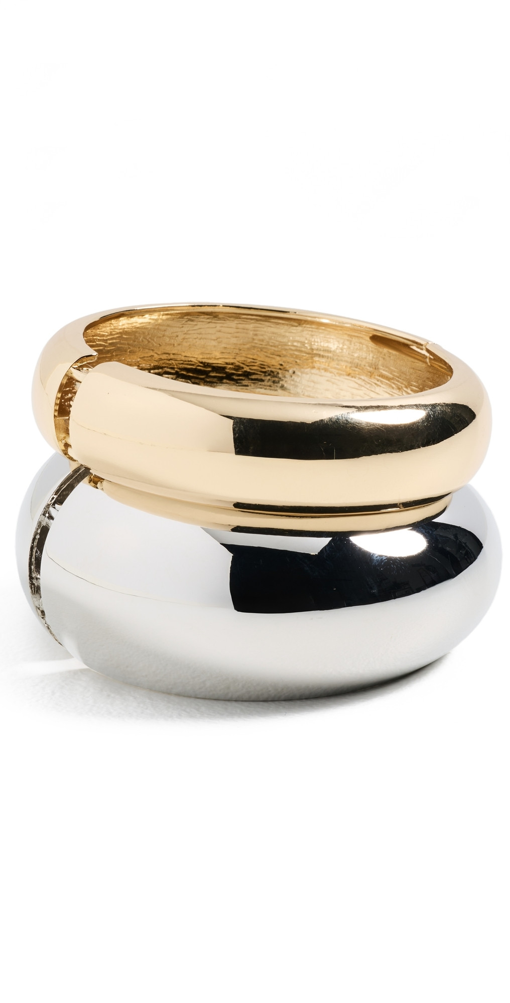 SHASHI Wayne Bangle Cuff Set Gold/Silver One Size | Shopbop