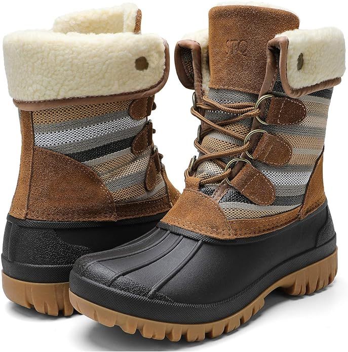 STQ Womens Winter Duck Boots Waterproof Cold Weather Snow Boots | Amazon (US)