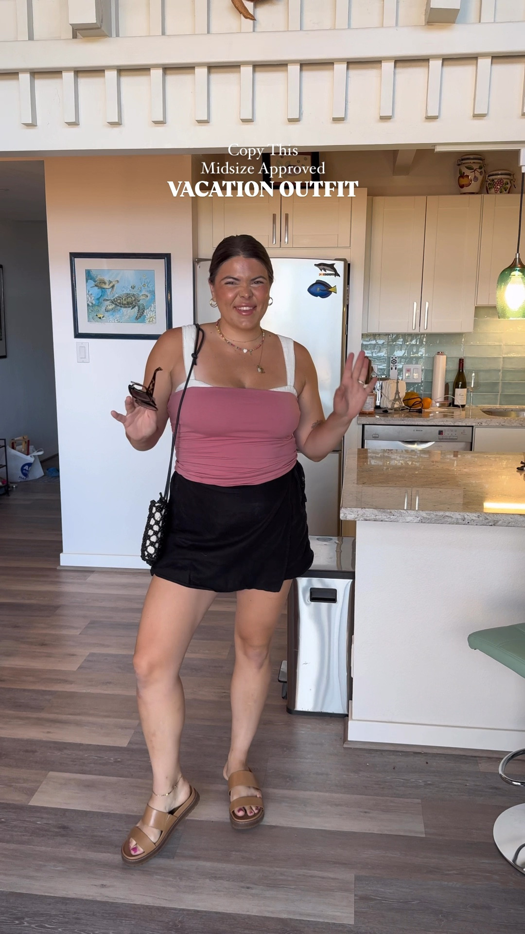 Copy this midsize approved mom outfit idea for vacation! Skorts >>>> because we take 0 chances with chub rub. 

This top has such great tummy coverage! 

Size large in the free people top and size large in the wrap around linen skort from old navy  

#LTKStyleTip #LTKMidsize #LTKFindsUnder50