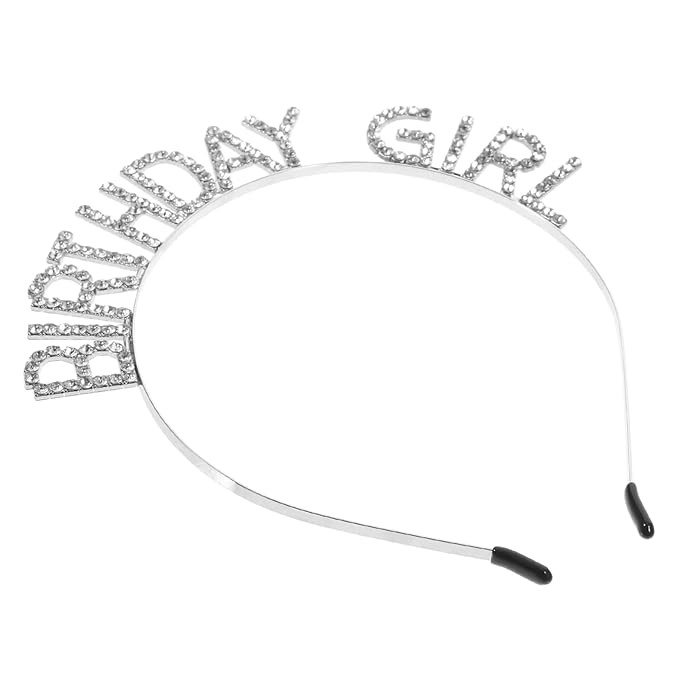 Headband for Women's Birthday Party Fashionable Rhinestone Letter Headpiece | Amazon (US)