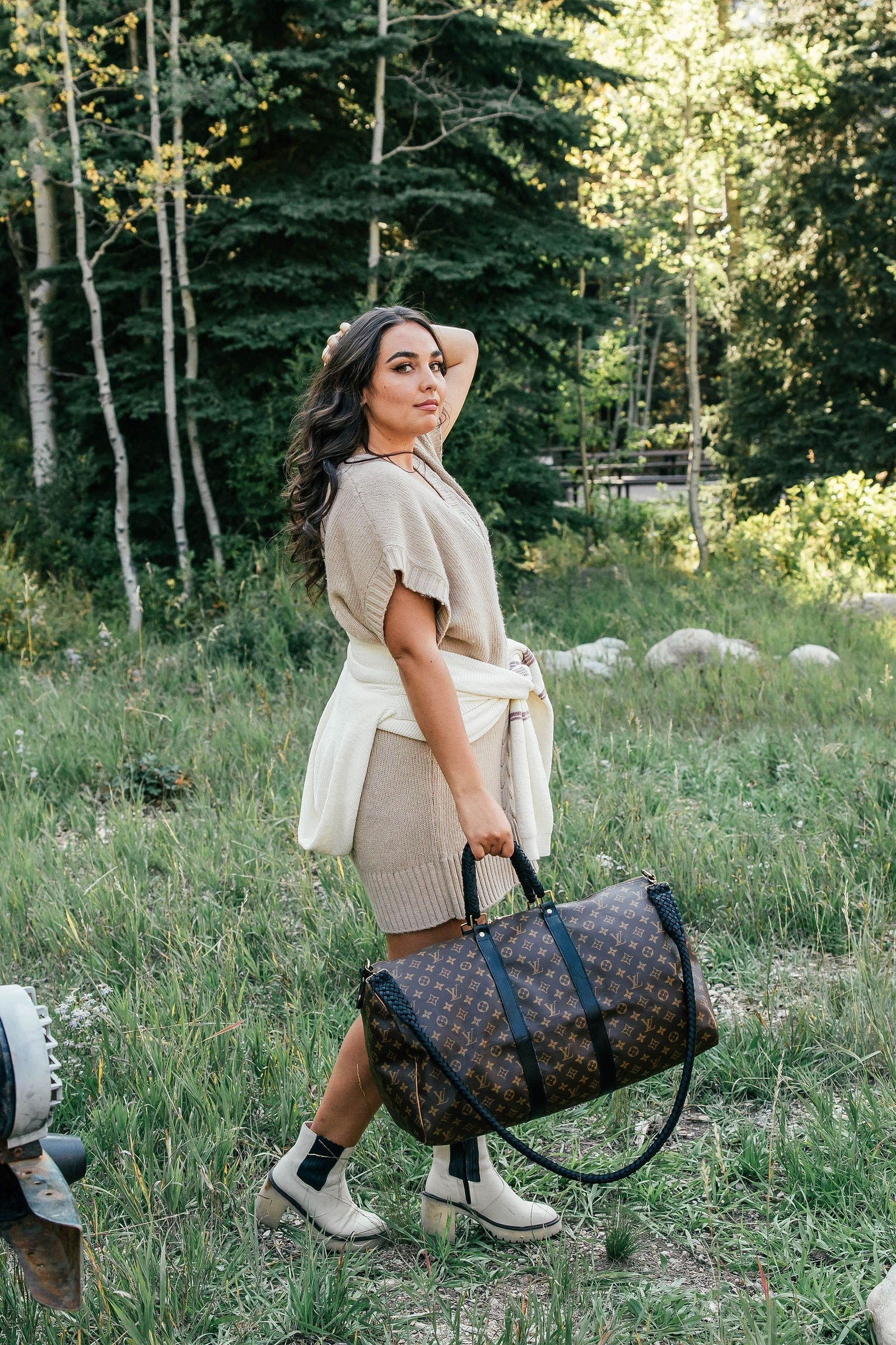 Black Duffle Bag | Vintage Boho