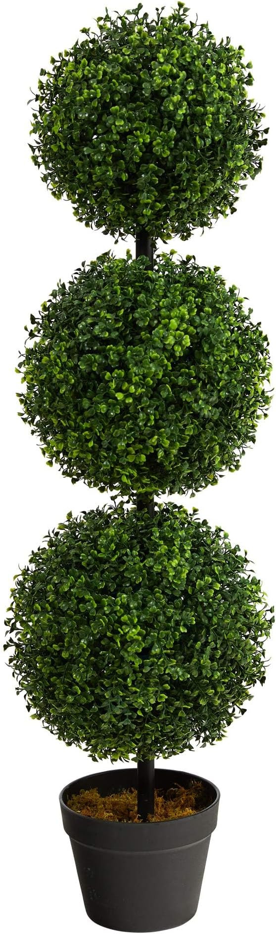 Nearly Natural 3ft. Artificial Triple Ball Boxwood Topiary Tree (Indoor/Outdoor) T2021, Green | Amazon (US)