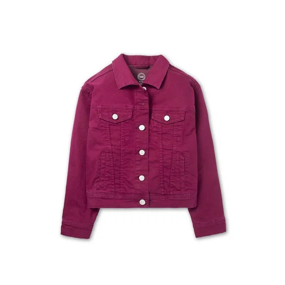 Wonder Nation Girls Denim Jacket, Sizes 4-18 & Plus | Walmart (US)