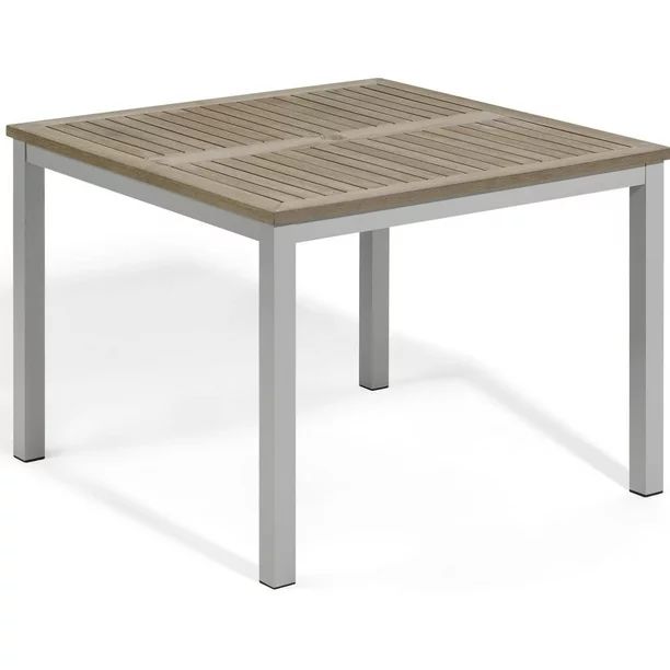Travira 40 Inch Square Aluminum Patio Dining Table W/ Tekwood Vintage Top By Oxford Garden - Walm... | Walmart (US)