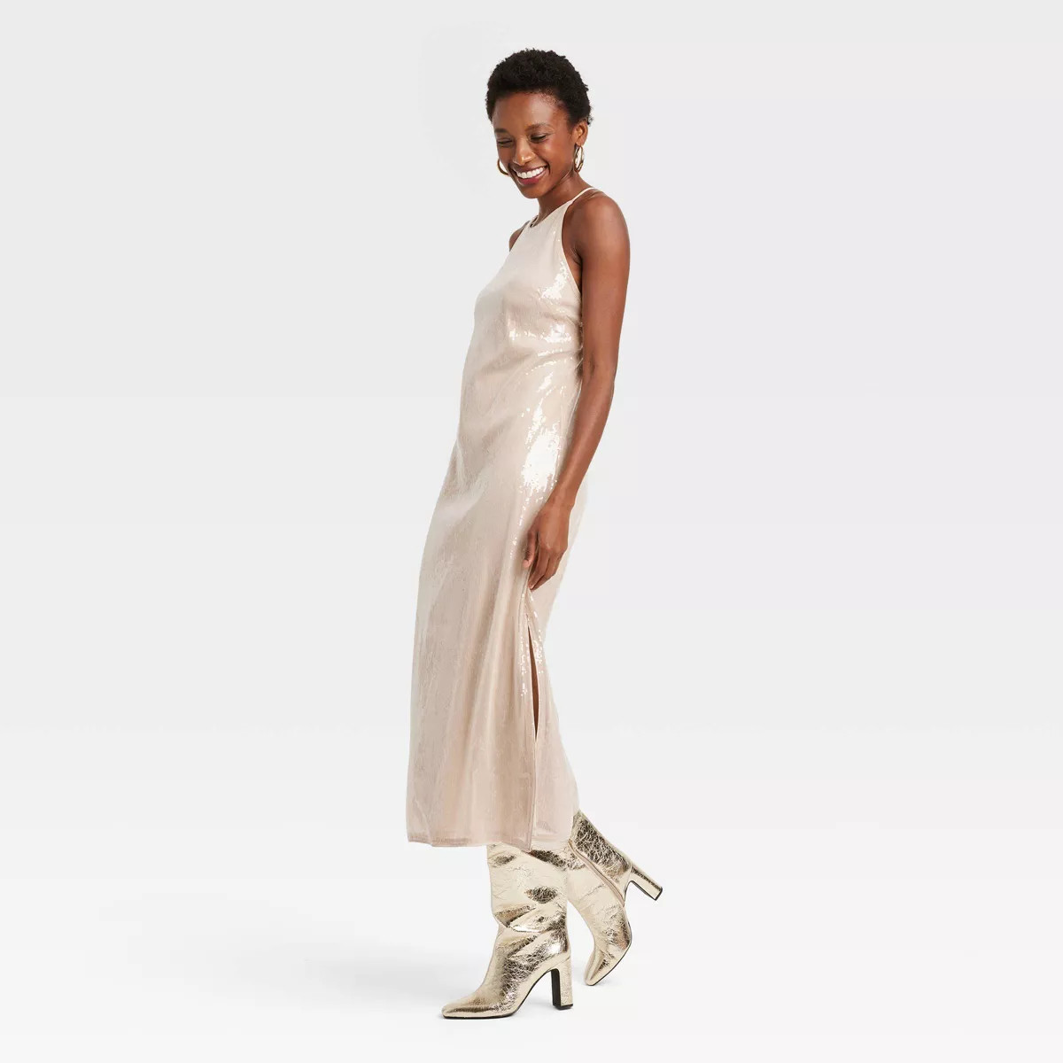 Women's Sequin Midi A-Line Dress - A New Day™ | Target