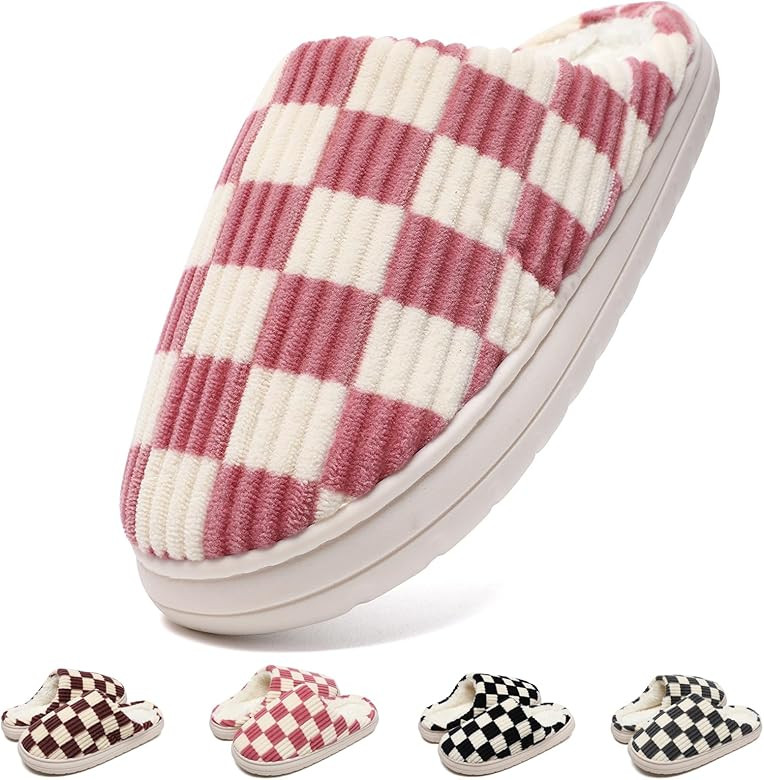 Jaeynow Fuzzy Slippers for Women Indoor,Unisex House Shoes Memory Foam Slippers for Men Winter Wa... | Amazon (US)