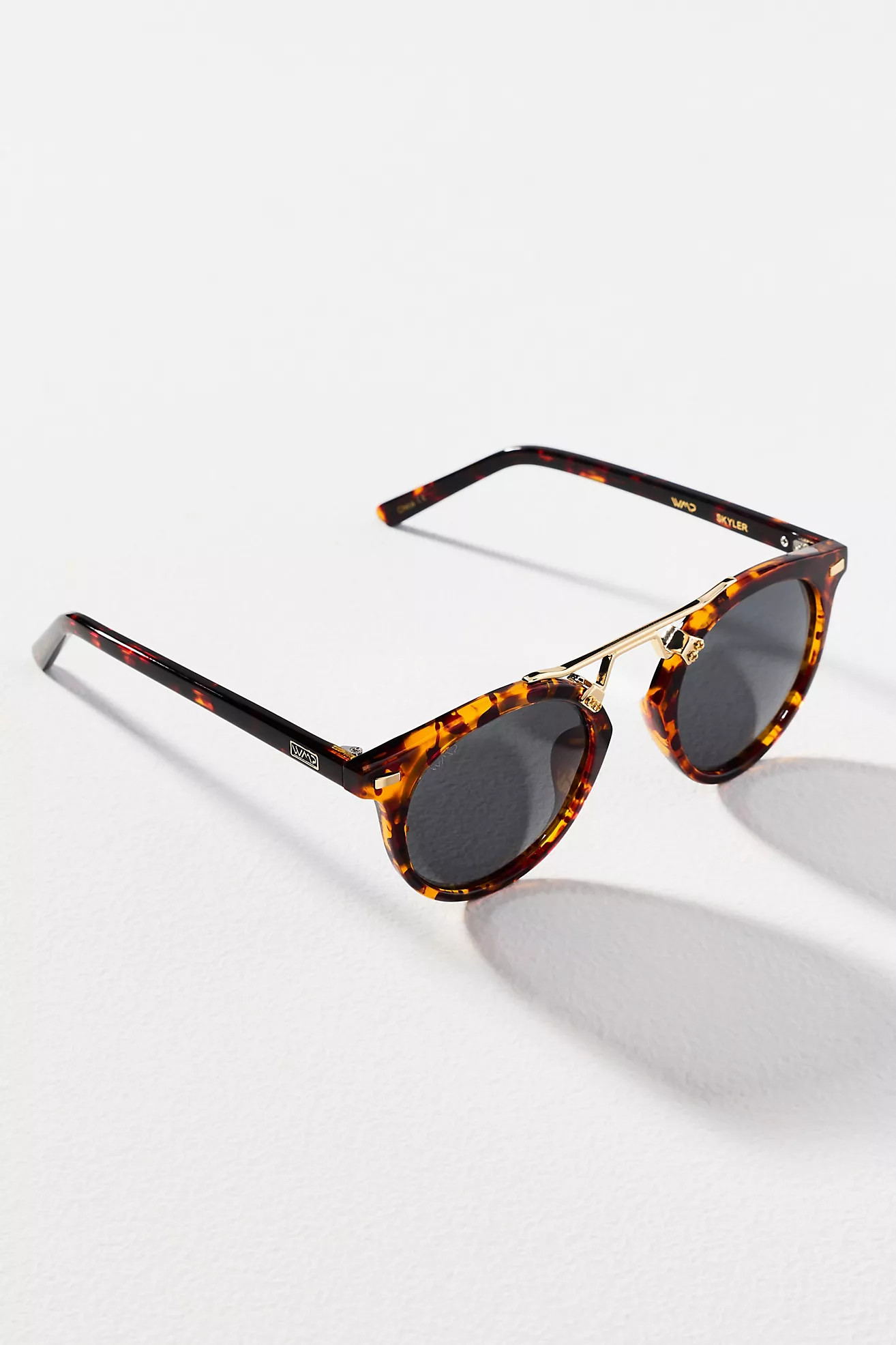 WMP Eyewear Skyler Circle Tortoiseshell Sunglasses | Anthropologie (US)