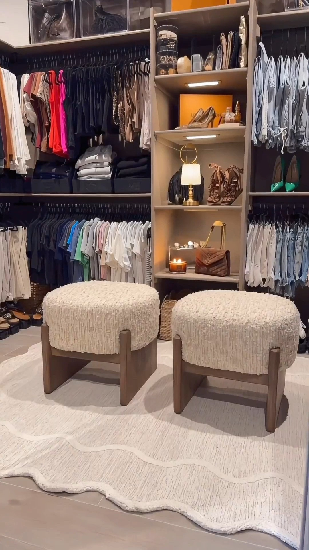 A clean, elevated Amazon closet makeover 🤍 Designed with neutral tones and functional details like an acrylic shoe organizer, sunglass case holder, boot rack, sweatpants organizers, and magnetic wireless lights! Finished with a neutral area rug and ottomans for a cozy, organized space that feels as good as it looks. 💗

Interior home design ideas
Mini room makeover
Closet makeover
Affordable closet makeover 
Aesthetic closet


#LTKBeauty

#LTKU #LTKHome #LTKselfcare