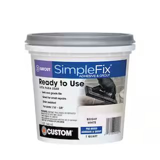 SimpleFix White 1 Qt. Pre-Mixed Adhesive and Grout | The Home Depot