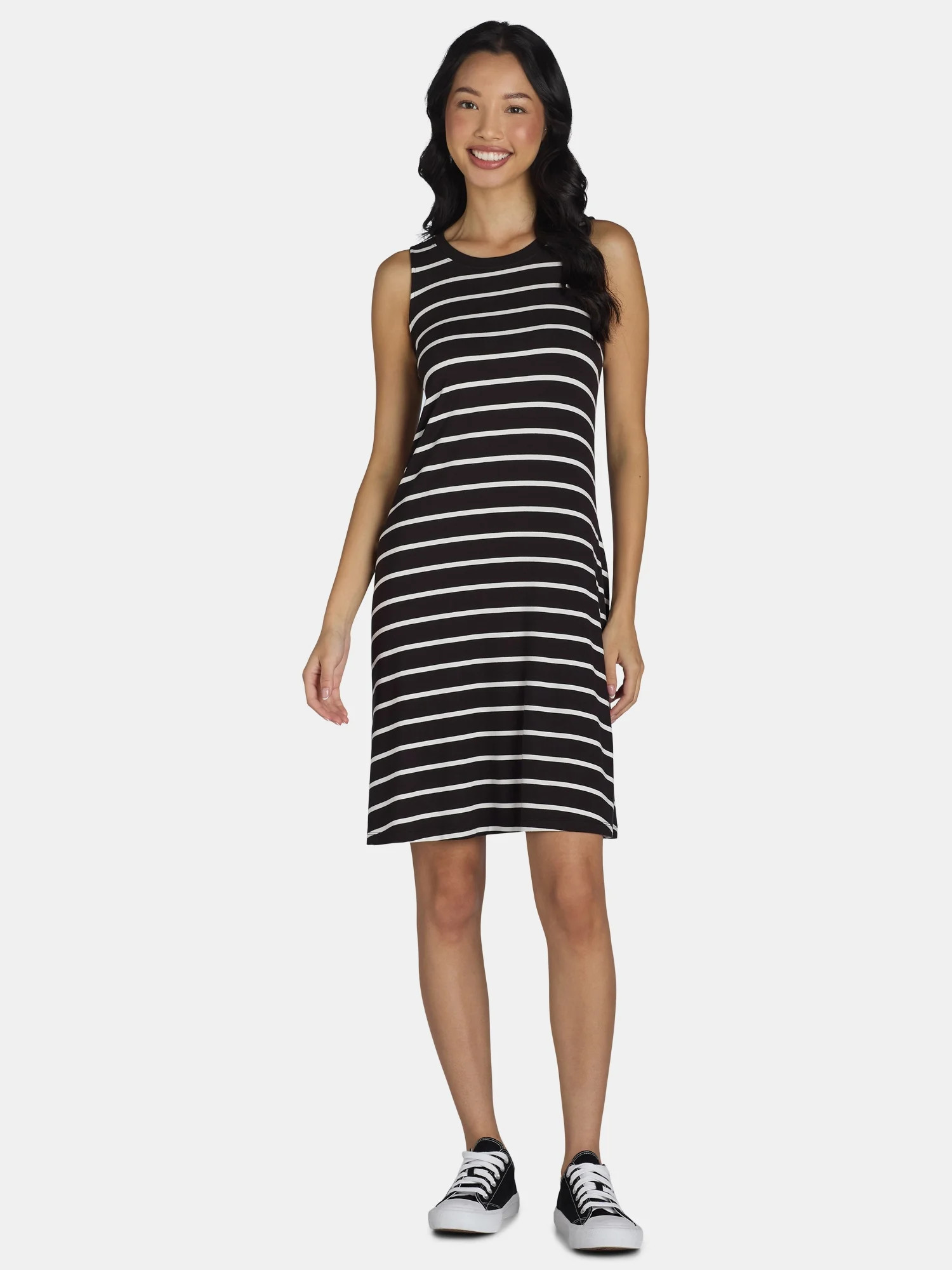 Time and Tru Women's Sleeveless Knit Swing Dress, Sizes XS-XXXL | Walmart (US)