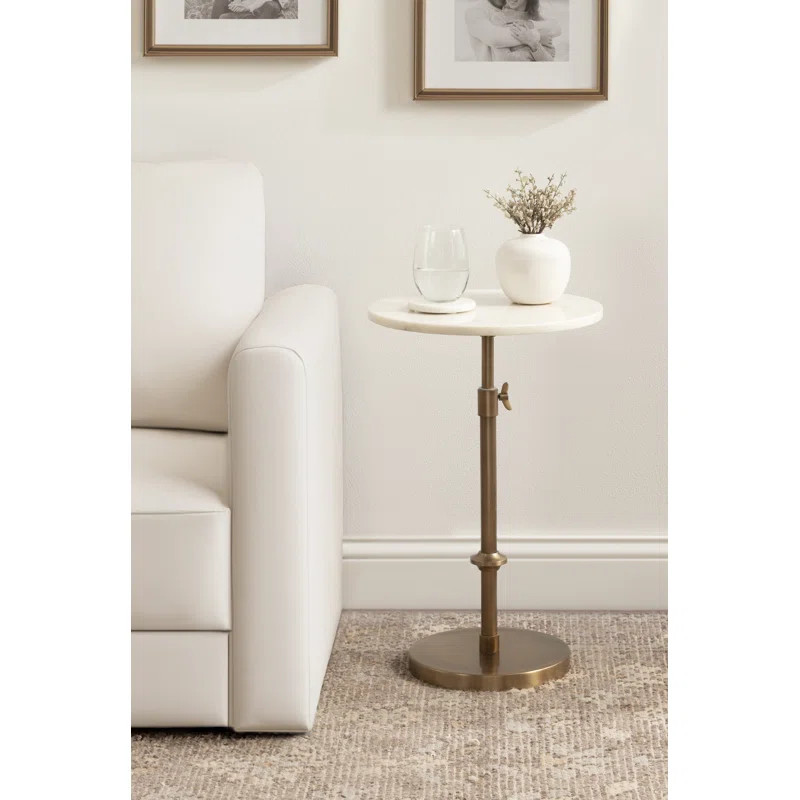 Traditional Adjustable-Height Metal Pedestal Table | Wayfair North America