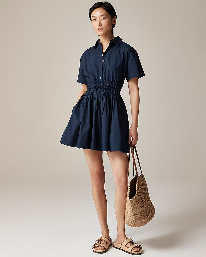 Elena mini shirtdress in cotton poplin | J. Crew US