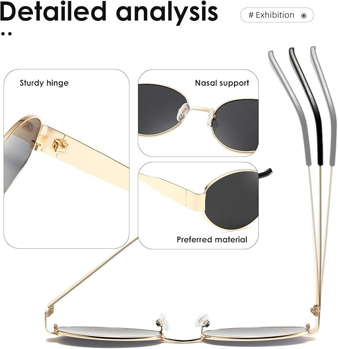 kimorn Retro Oval Sunglasses for Women Men Trendy Sun Glasses Classic Shades UV400 Protection K16... | Amazon (US)