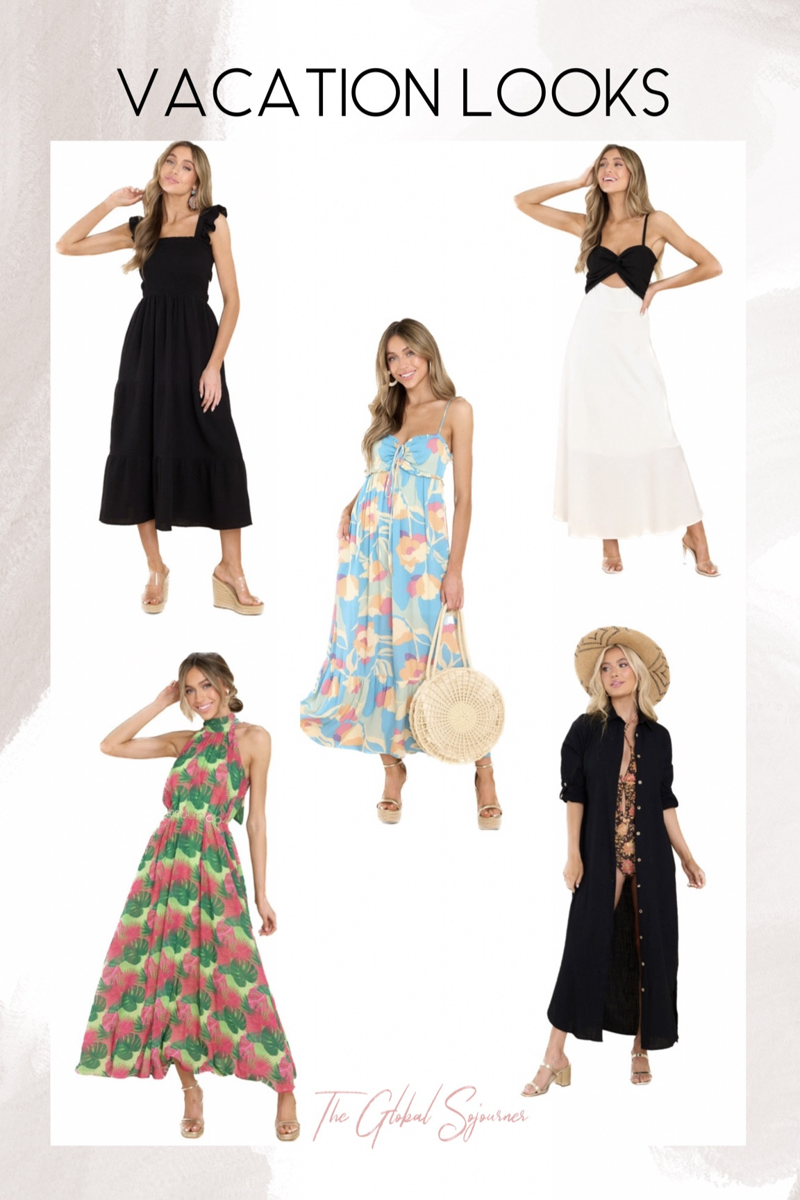 Vacation dresses 
Black maxi dress 
Black button down beach coverup
Black & white dress
Floral maxi dress 
Red maxi dress 

#LTKtravel #LTKstyletip #LTKSeasonal