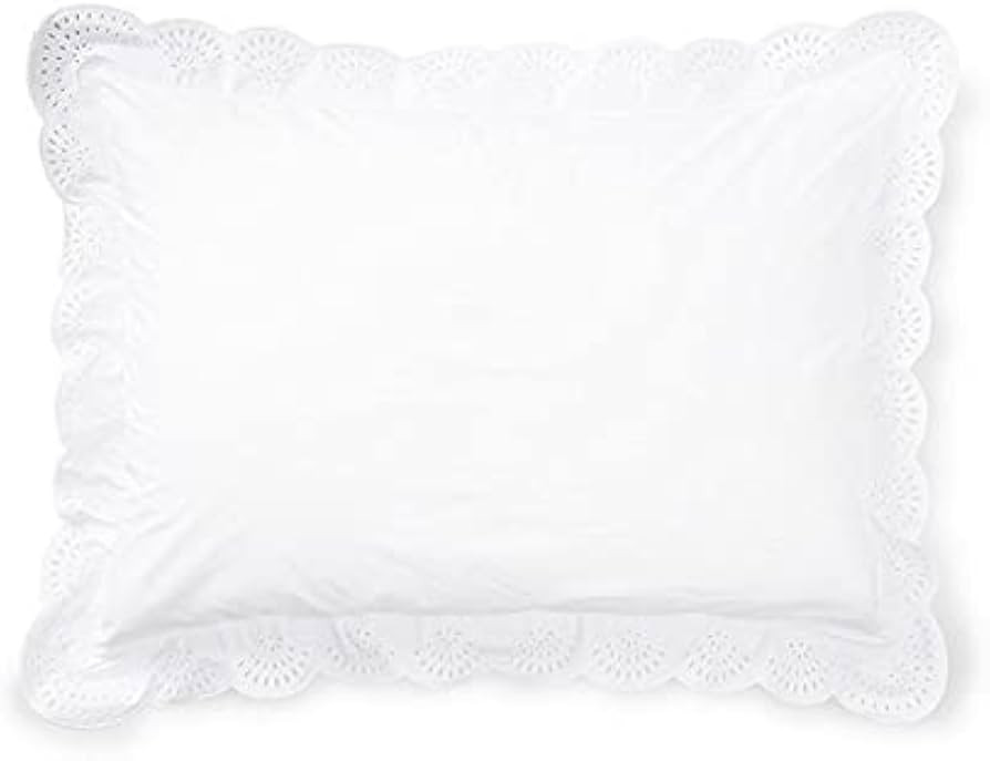 Ralph Lauren Crestwood Standard Sham from Georgica Bedding Collection Cotton White | Amazon (US)