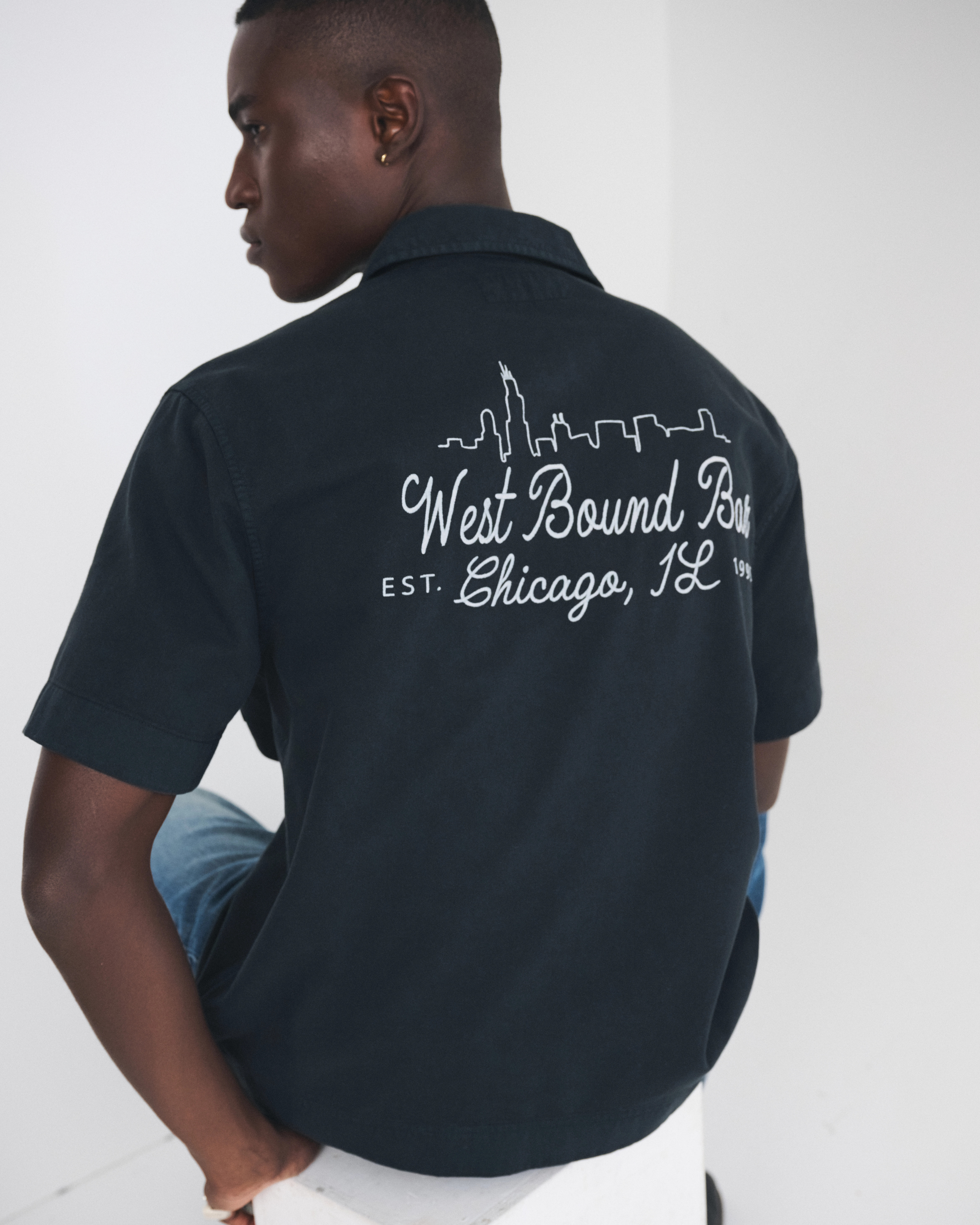 Graphic Zip Popover Shirt | Abercrombie & Fitch (US)