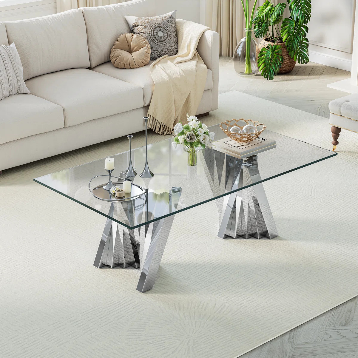 Glass Top Single Coffee Table | Wayfair North America