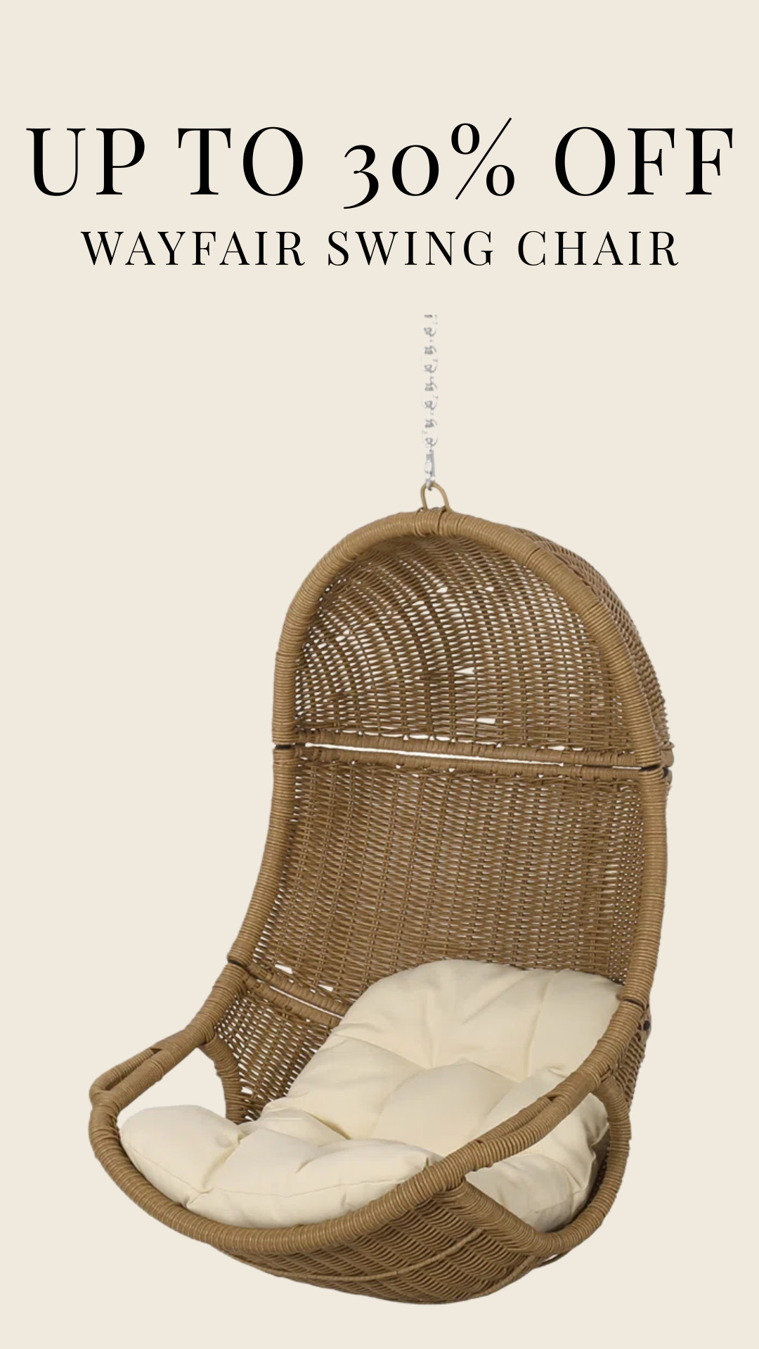 Up to 30% off this outdoor swing chair from Wayfair!

furniture, home decor, outdoor furniture # Wayfair 

 #LTKHome #LTKSaleAlert