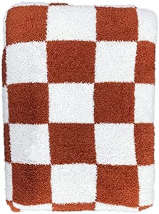 Checkered Throw Blanket Super Soft Luxurious Warm Blanket for Couch Reversible Blanket for Bed So... | Amazon (US)