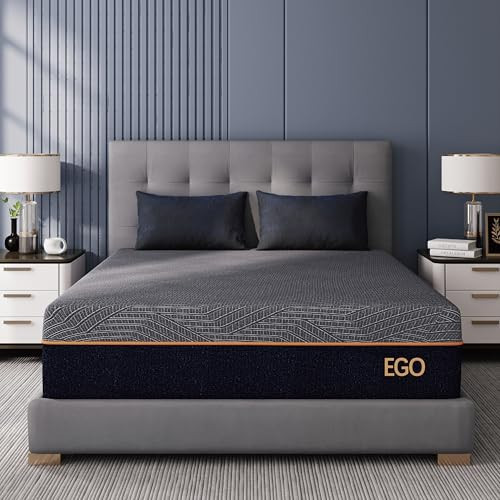EGOHOME 12 Inch Full Memory Foam Mattress for Back Pain, Cooling Copper Gel Bed in a Box, Foam Made in USA, CertiPUR-US Certified, Therapeutic Medium Firm, Double 54x75x12 Black | Amazon (US)