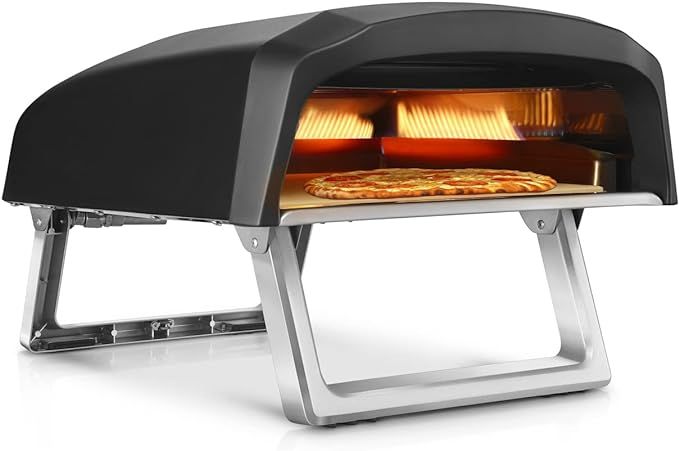 NutriChef Portable Outdoor Gas Pizza Oven - Includes Foldable Feet, Adjustable Heat Control Dial,... | Amazon (US)