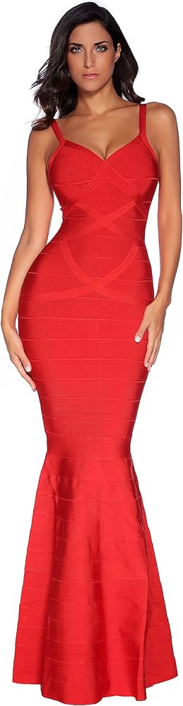 meilun Women's Maxi Bandage Dress Fishtail Bodycon Formal Evening Dresses | Amazon (US)