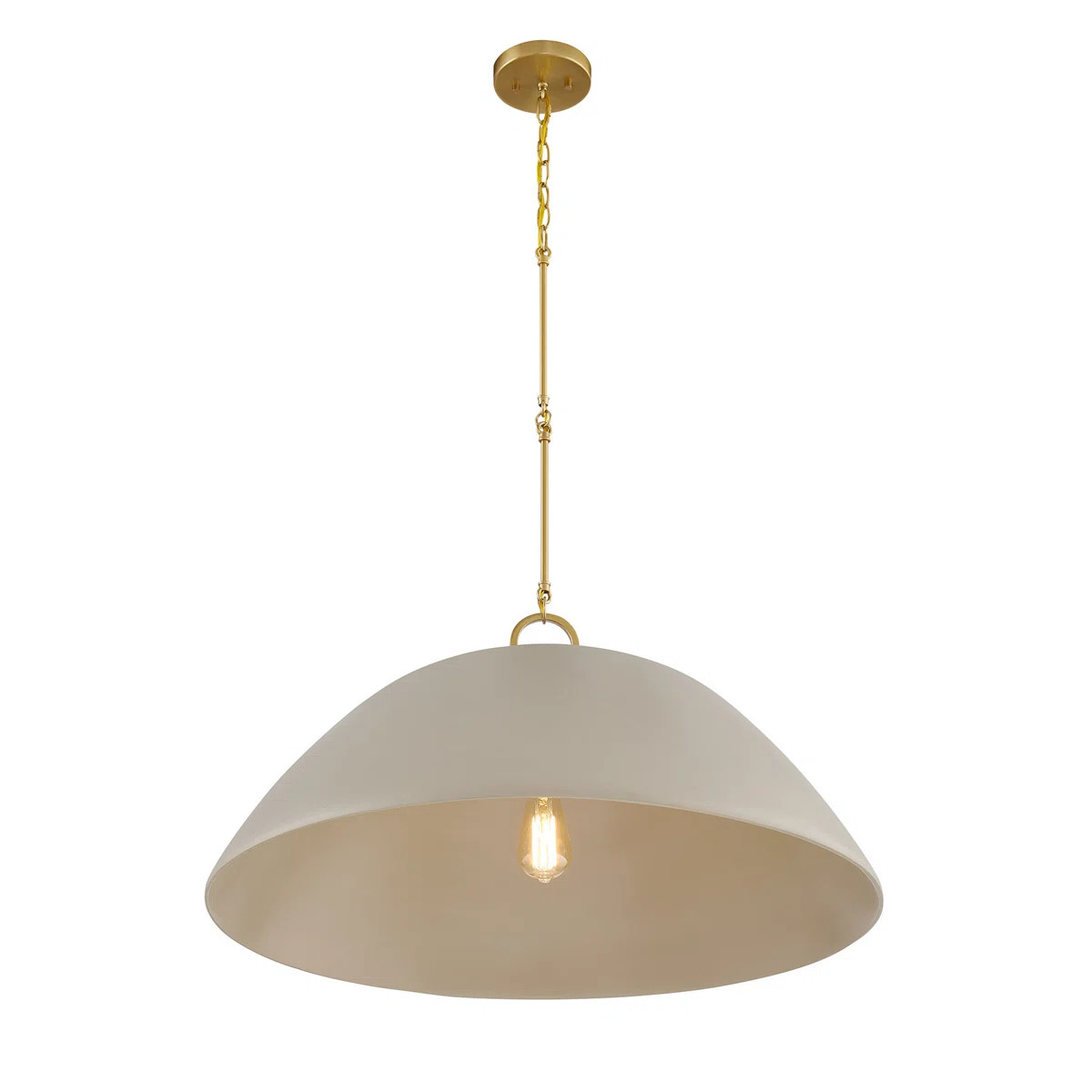 Alta 1-Light Hubbs in Concrete and Brass | Wayfair North America