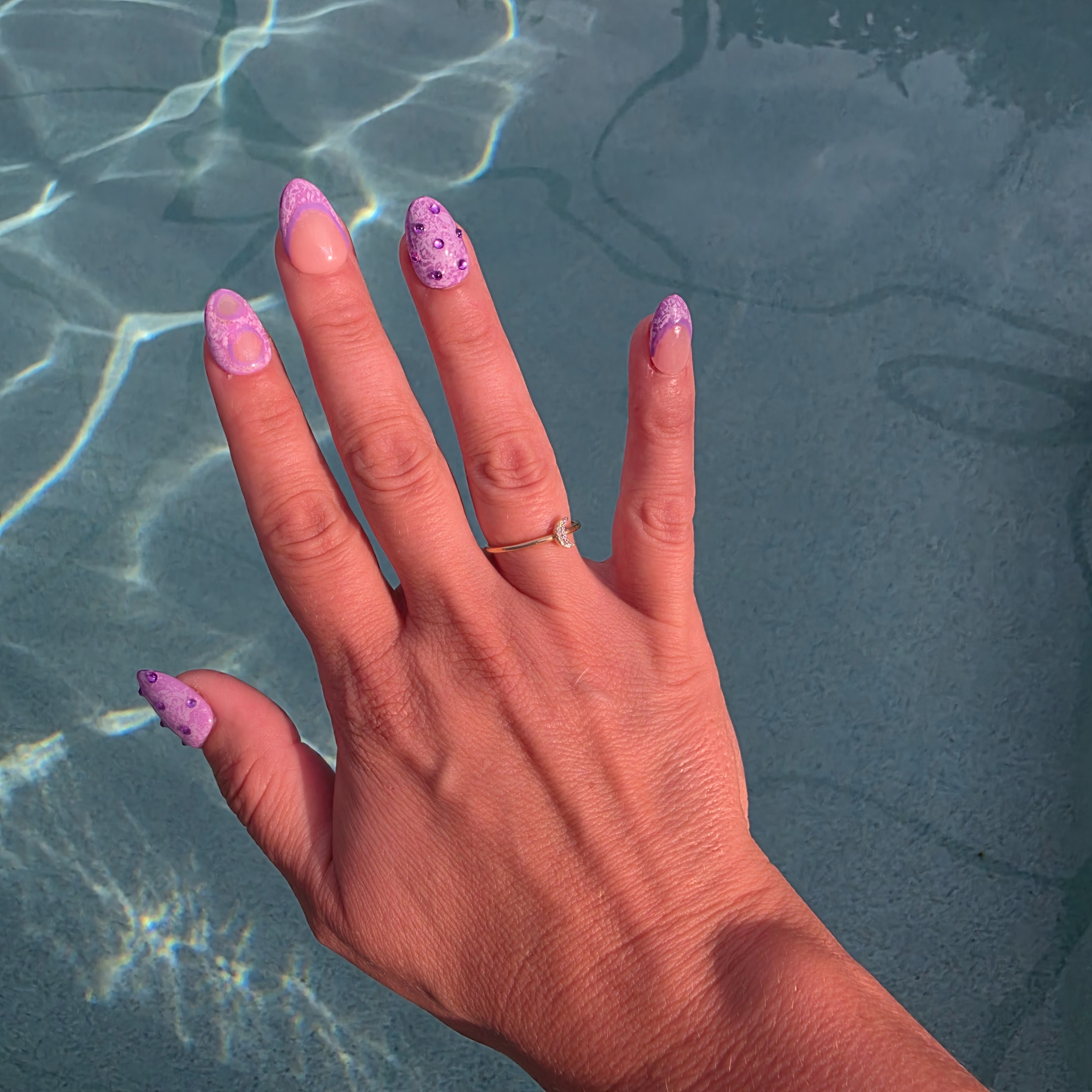 My daughter made these press-on nails for me and I am OBSESSED 💜 — and yes, all the products she used are linked in my LTK shop!
Purple lace nails • rhinestone nails • DIY press-on nails • custom press-on nails • nail art at home • French tip nail art • textured nails • gemstone nails • summer nails • pool nails • purple nail inspo • almond nails • oval nails
Everything you need to recreate this look is linked — gel polish, nail glue, rhinestones, stamping tools, top coat and more. Shop it all in one place! 🔗
#pressOnNails #nailArt #DIYNails #purpleNails #rhinestoneNails #nailInspo #summernails #frenchTipNails #customNails #handmadeNails #nailArtist #texturedNails #laceNails #almondNails #gemstonenails #nailDesign #nailsOfInstagram #ltk #ltkbeauty #ltknails #over40 #over40Beauty #over40Nails 

 #LTKmomlife #LTKOver40 #LTKBeauty