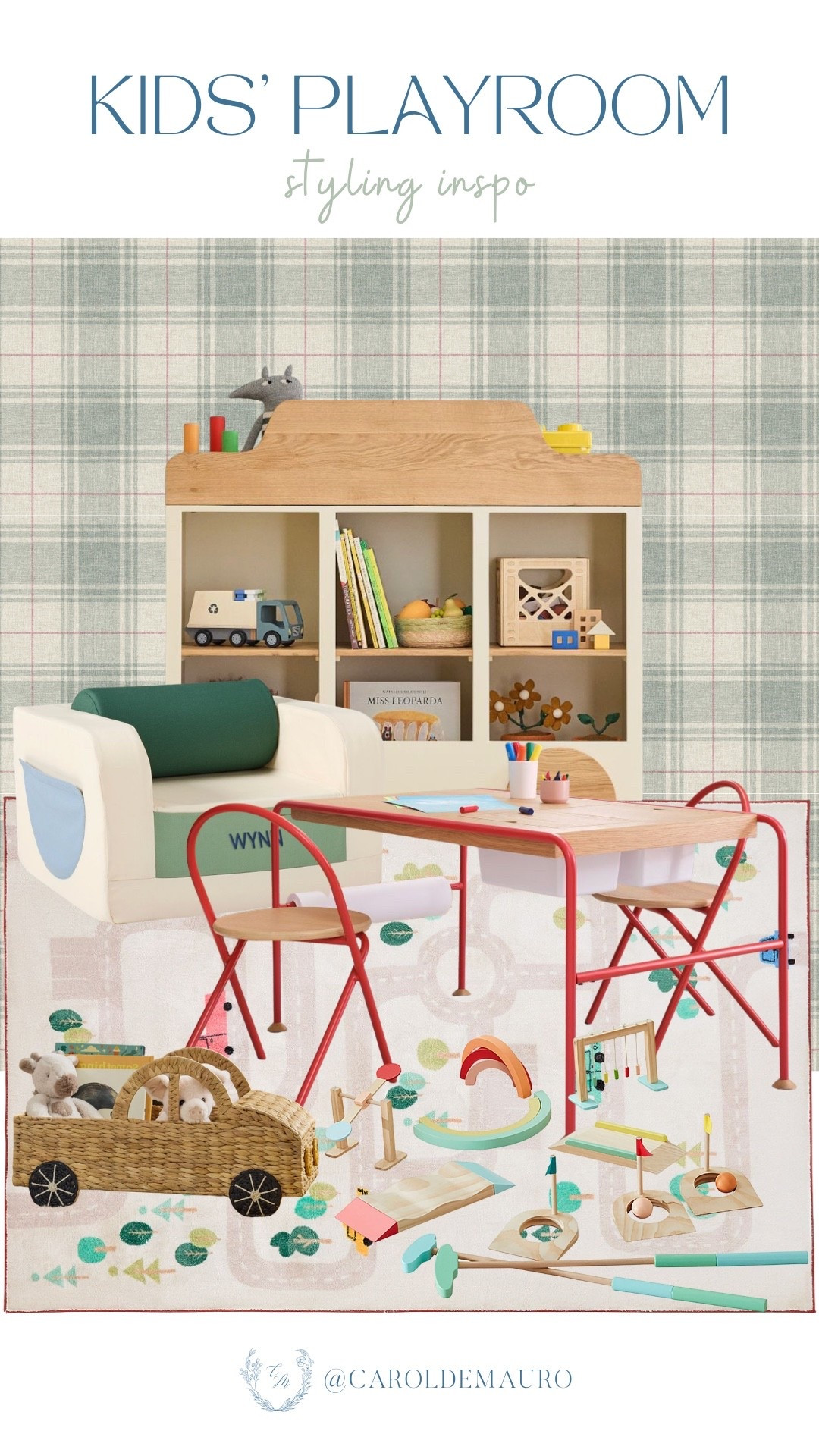 Who says playrooms can’t be pretty? Loving this mix of soft sage plaid, warm wood tones, and pops of cherry red. Your kids will love the cozy reading chair and the ultimate craft station.

bedroom goals, home makeover, toddler toys, interactive play, indoor activities, play time, nursery room essentials

#LTKSeasonal #LTKHome #LTKU