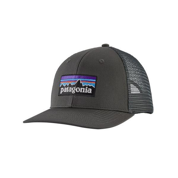 Men's Patagonia P-6 Logo Trucker Snapback Hat One Size Forge Grey | Scheels Sports