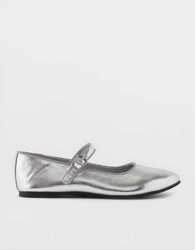Aerie Shine Buckle Flats | Aerie