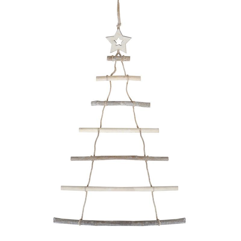 Northlight 31" Natural Wood Twig Tree with Star Hanging Christmas Decoration | Target