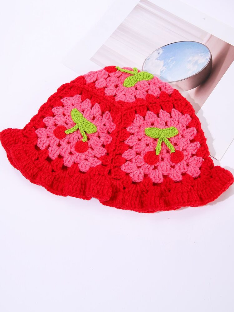 Cherry Crochet Hat
       
              
              $5.00  
        $5.60
       
        -
 ... | SHEIN