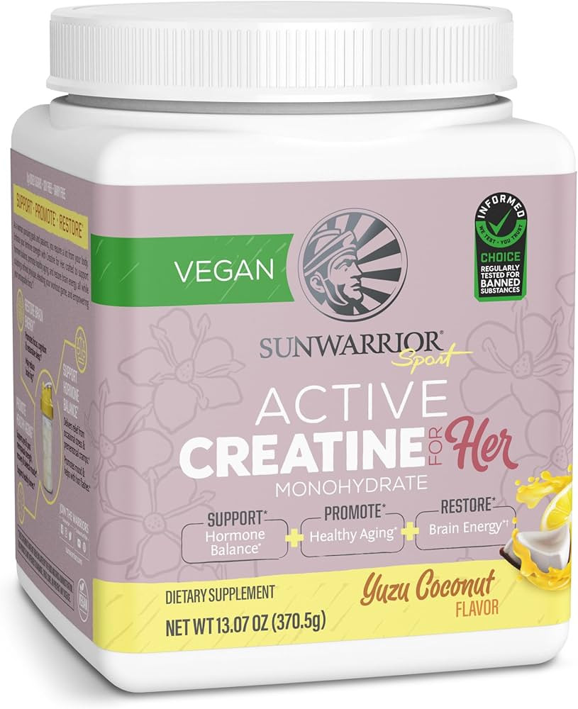 Sunwarrior Creatine Monohydrate Powder for Women | Muscle Building Pre Workout Vegan Keto Friendl... | Amazon (US)