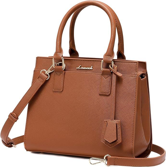 Purses for Women Fashion Handbags Top Handle Satchel Shoulder Tote Bags Faux Leather | Amazon (US)