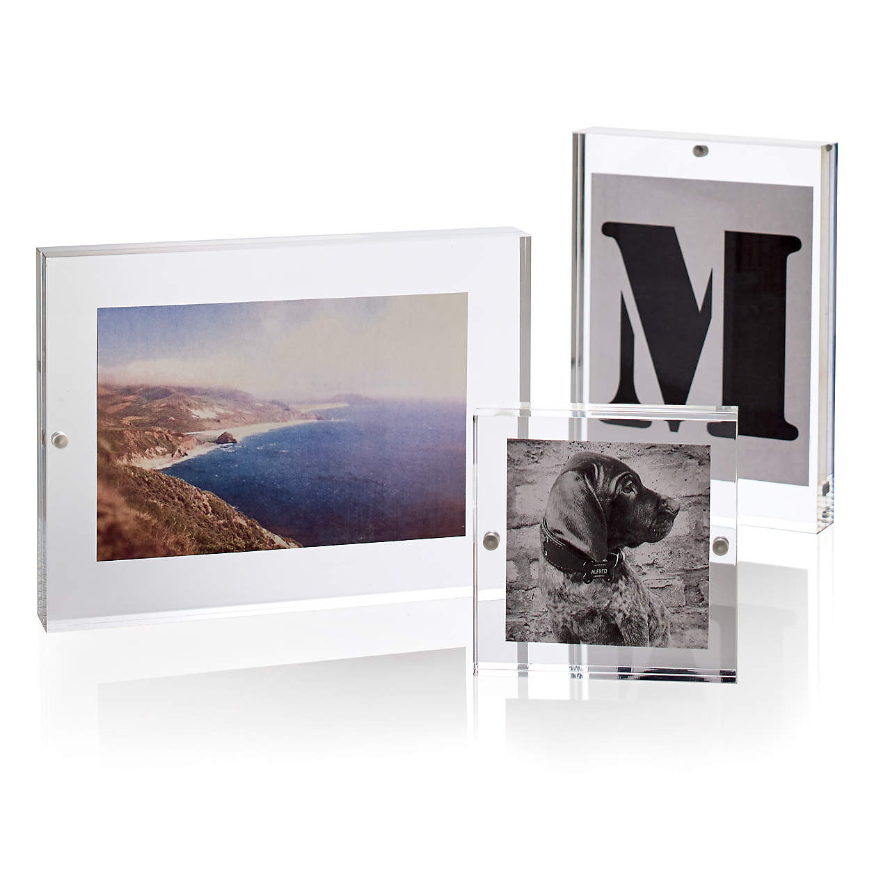 Acrylic Block Picture Frames | Crate and Barrel | Crate & Barrel